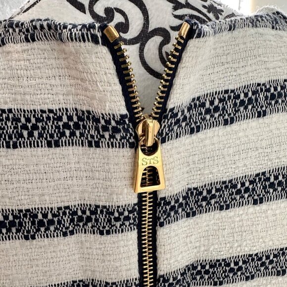 Sail to Sable STS Striped Tweed Shift Dress Size 8 | Nautical Coastal Style - Picture 10 of 16